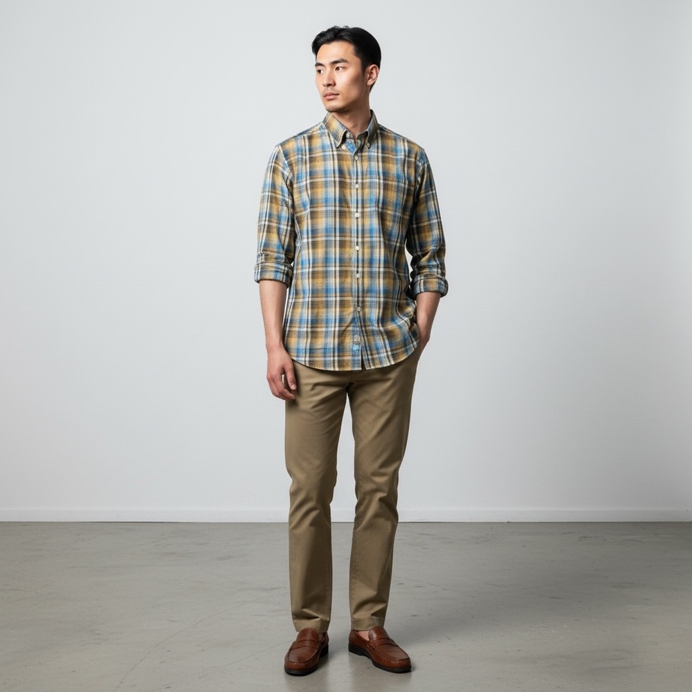 Cinch Men's Large Plaid Button Up Shirt Long Sleeve Western Casual